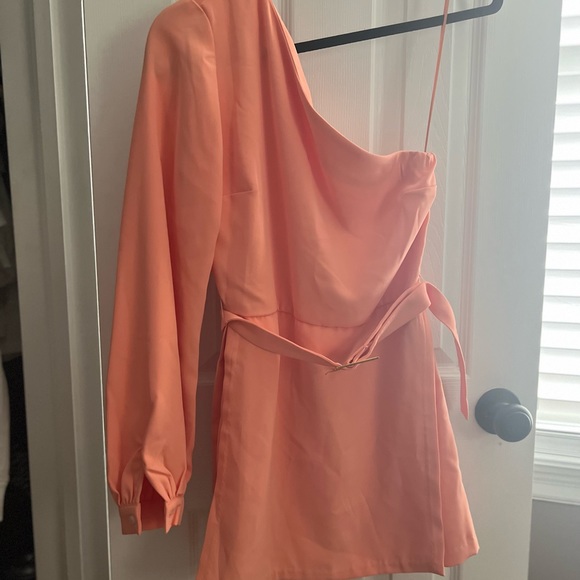 Amanda Uprichard Santos Romper in Nectarine - Picture 6 of 7